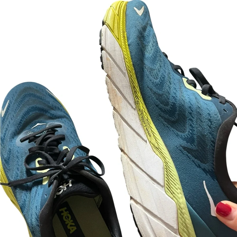 Hoka One One Arahi 6 Running Shoes Sneakers Men's 10.5D Teal/Blue‎ Gym Active✅